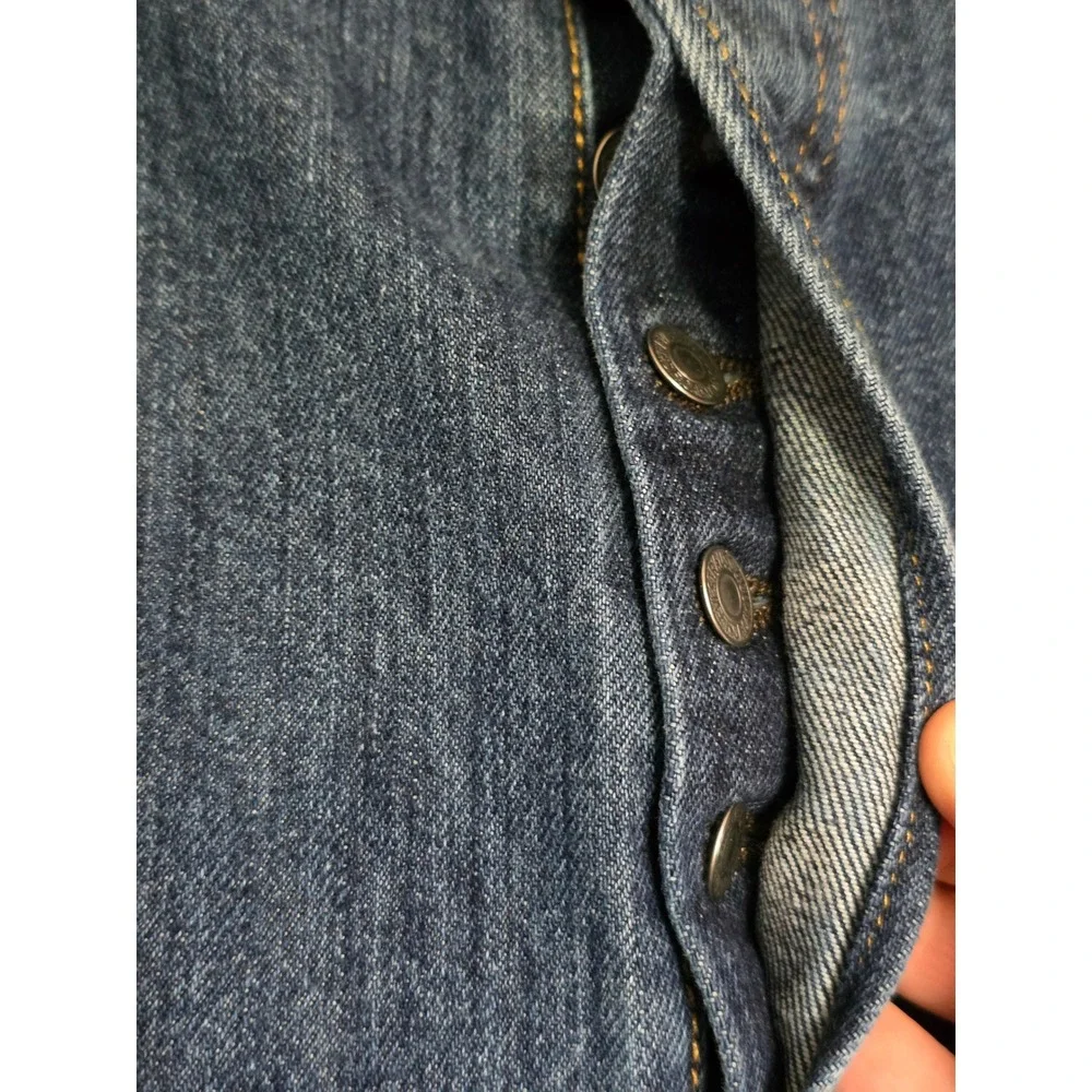 Levis 501 Original Fit Straight Leg Blue Jeans Mens 40x36 Button Fly Denim